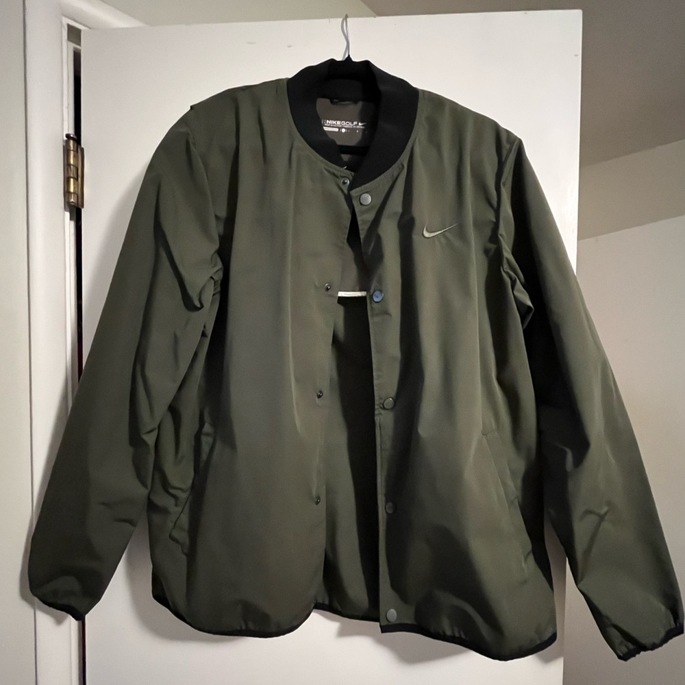 🏌️‍♂️⛳️Nike Golf Coachs Jacket- Size L-Green/Black